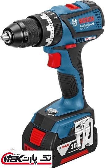 دریل پیچ گوشتی چکشی شارژی 13میلی متری بوش مدل GSB 18 V-EC Professional Bosch GSB 18 VE-EC Professional Impact Drill/Driver