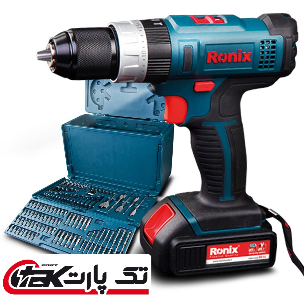 دریل پیچ گوشتی شارژی چکشی 16 ولت رونیکس مدل 8616K Ronix 8616K Impact Cordless Drill/Driver