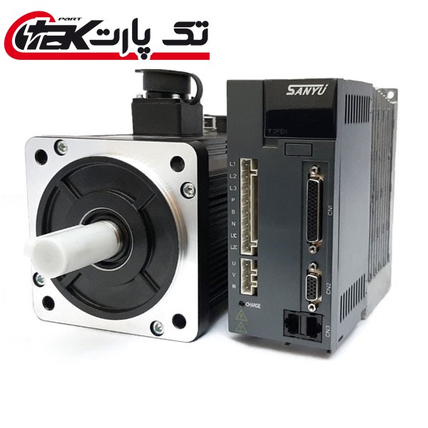 سروو موتور سانیو مدل 1Kw-2500RPM گشتاور 4 نیوتن متر (ترمزدار)